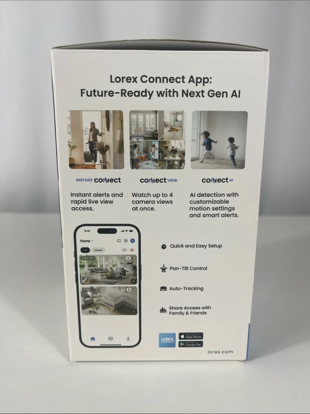 Connect White Dual-Lens Indoor Pan-Tilt Camera
